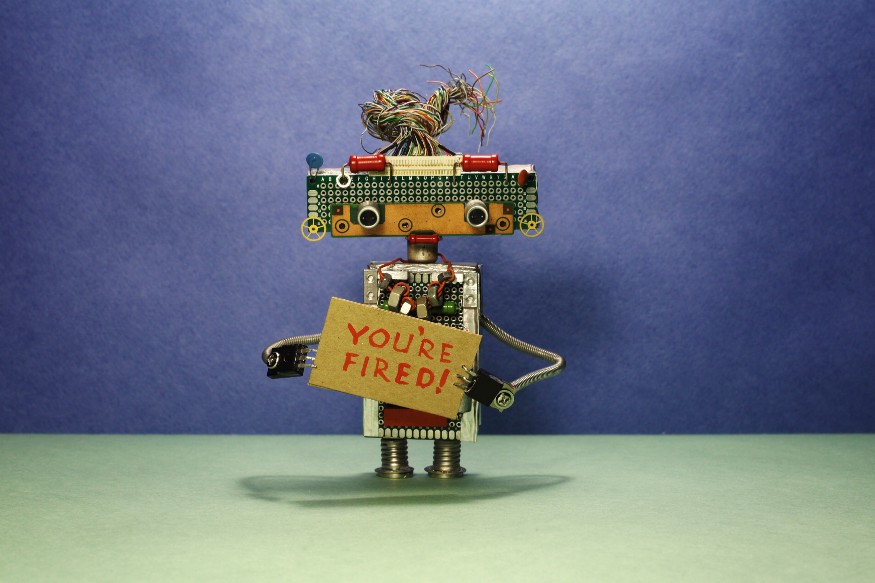 A robot- standing with you're fired board